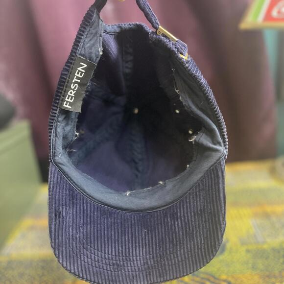 Vintage 80s Fersten Blue Corduroy Baseball Cap - Picture 4 of 5